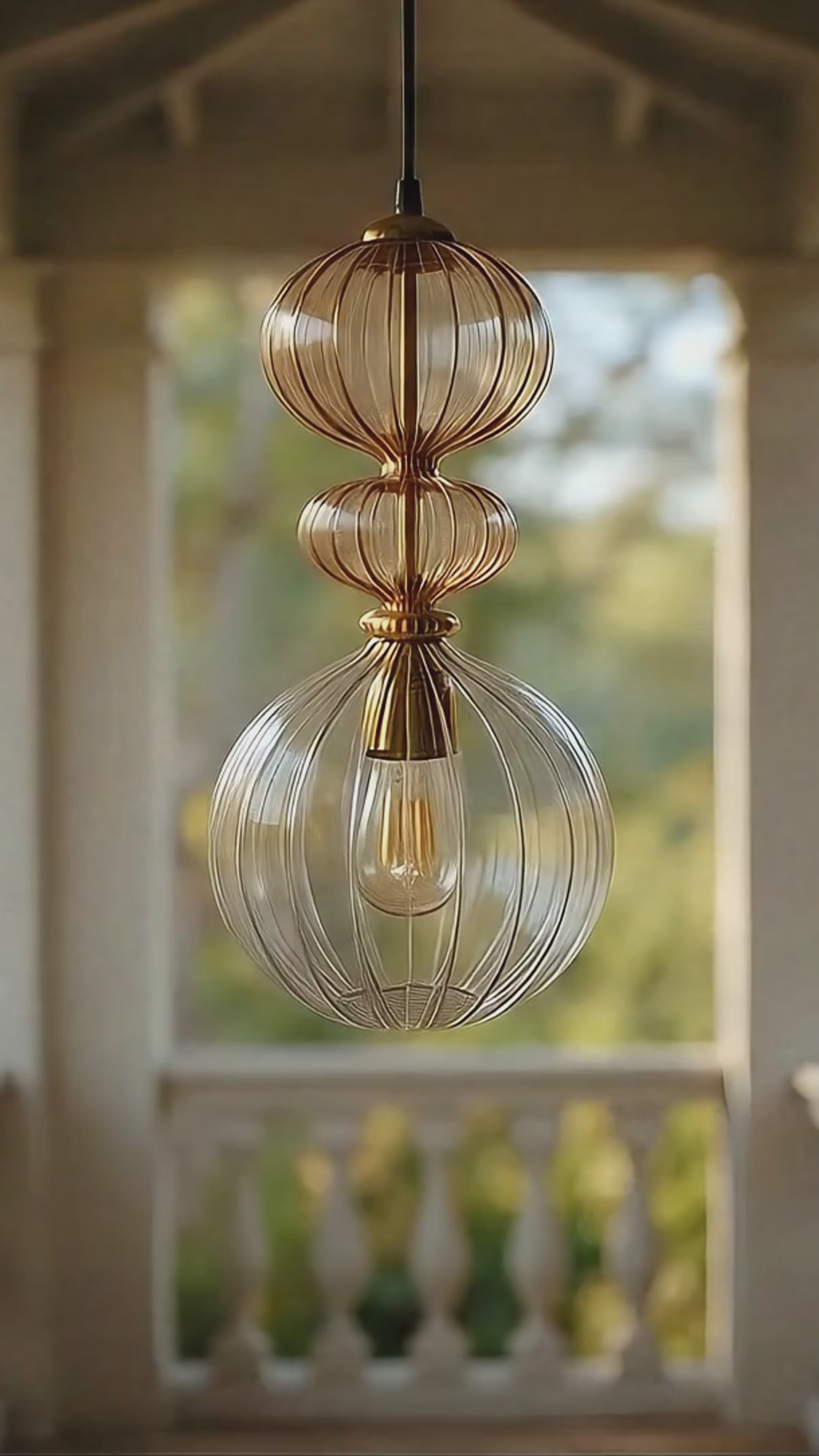 Hand Blown Glass Pendant Light